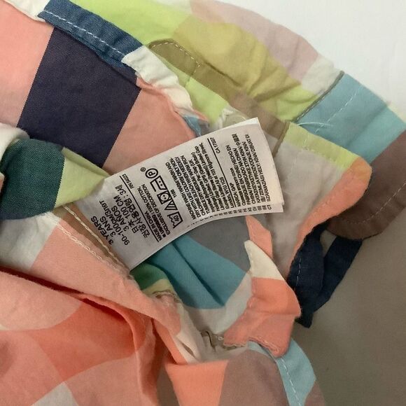 GAP pastel plaid smocked flutter dress baby girl 6-12m - Picture 4 of 5